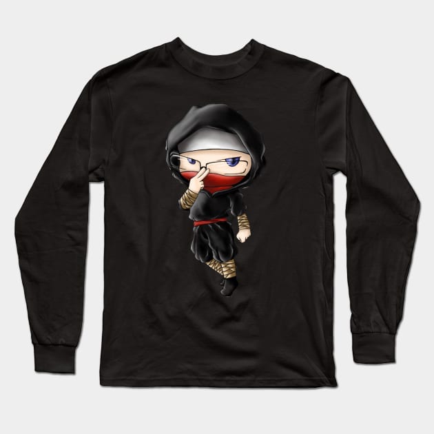 NonText Hoodie Ninja Long Sleeve T-Shirt by Spektral50